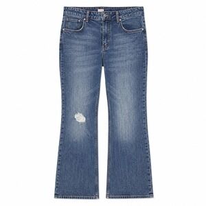 Pilcro Anthropologie Ankle Bootcut Micro Flare Jeans Distressed Size 30